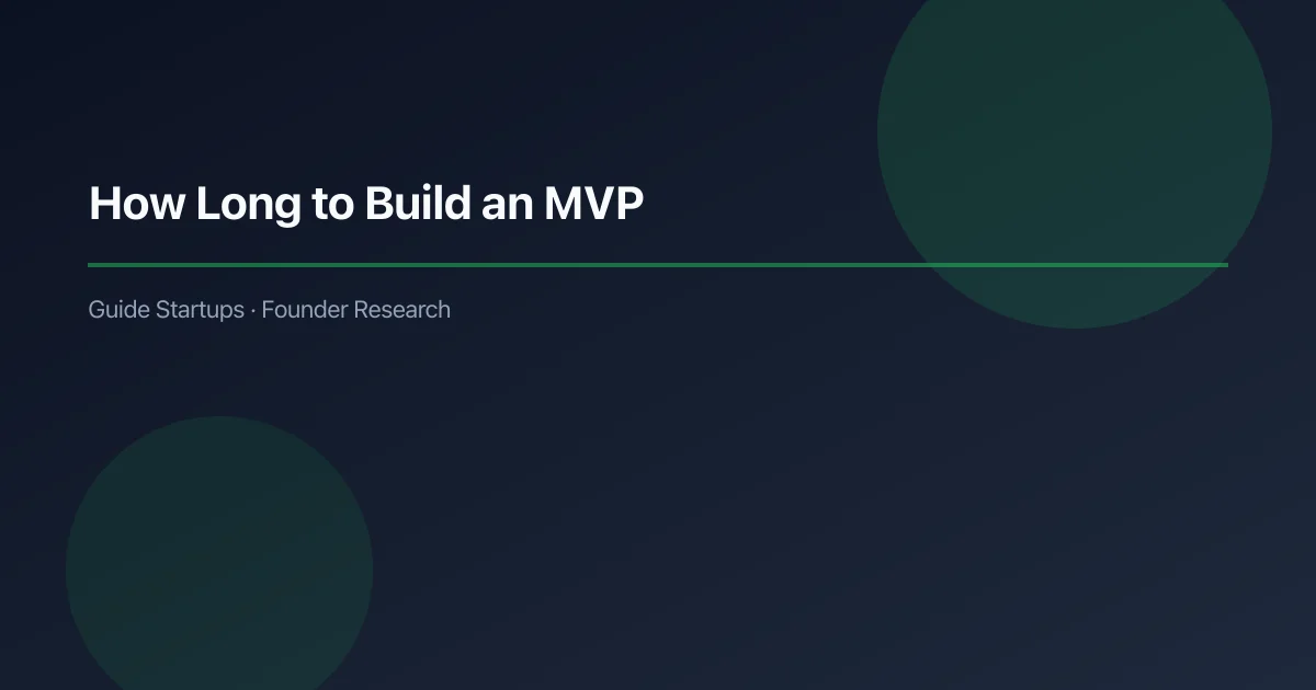 How Long to Build an MVP: Timelines for Founders — article cover