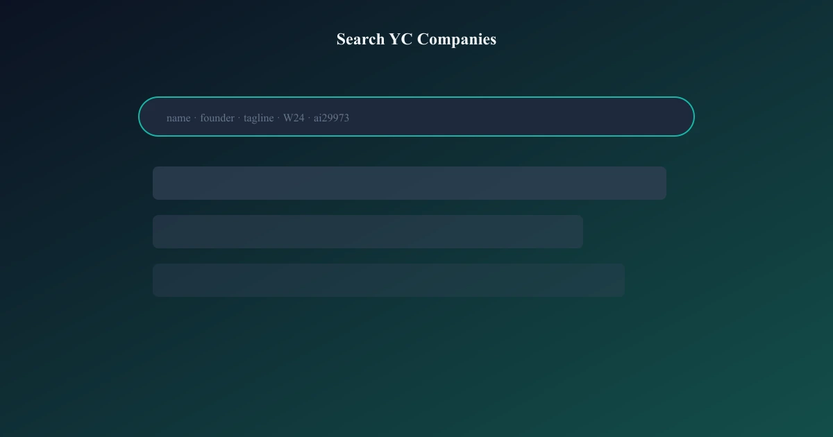 Search YC Companies by Name, Founder, Tagline or Batch — article cover